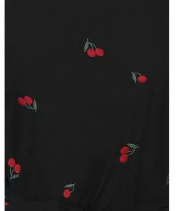 Collectif Mimma Mimi Cherries 40's Blouse Black New In 13 Collectif Mimma Mimi Cherries 40's Blouse Black New In