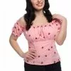 New In Collectif Viviana Strawberry 50's Top Pink 2 New In Collectif Viviana Strawberry 50's Top Pink