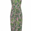 Collectif Mahina Pink Forest 50's Pencil Dress Pink New In 2 Collectif Mahina Pink Forest 50's Pencil Dress Pink New In