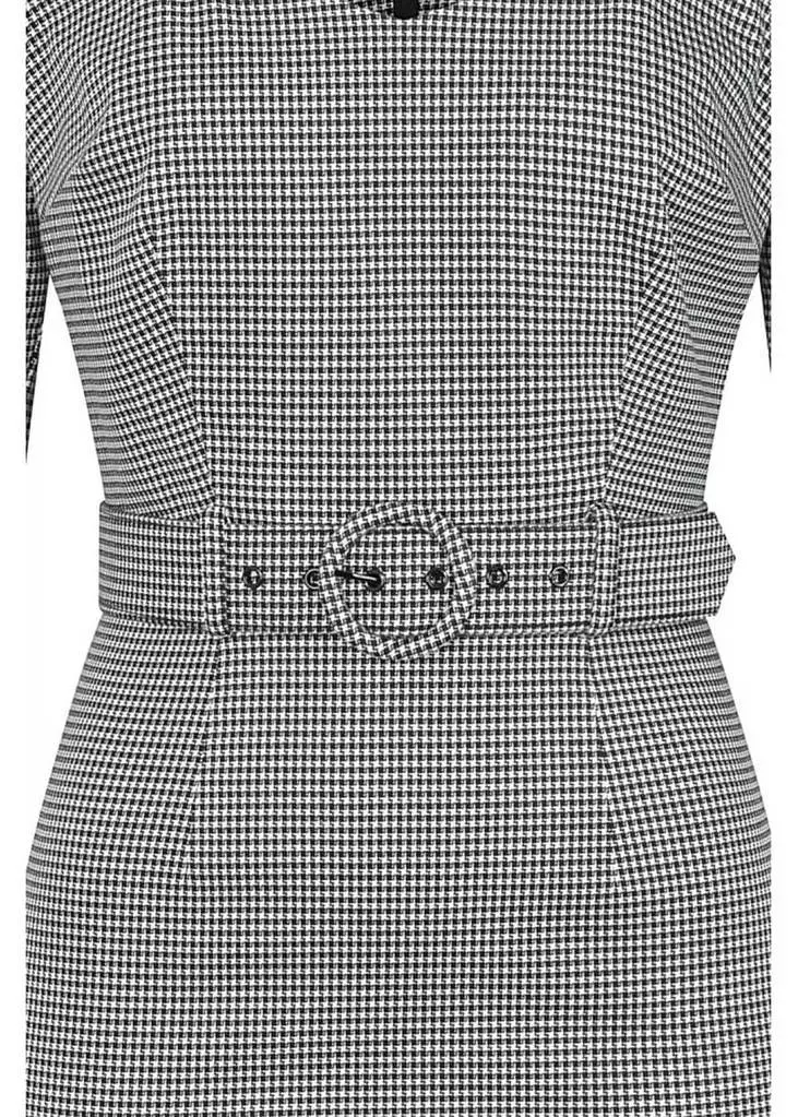 Collectif Katya Houndstooth 60's Pencil Dress Black White New In 5 Collectif Katya Houndstooth 60's Pencil Dress Black White New In