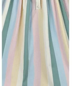 Collectif Judy Teacup Stripe 50's Swing Dress Multi