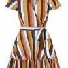 New In Collectif Molly Tropical Stripe 60's Dress Multi 2 New In Collectif Molly Tropical Stripe 60's Dress Multi