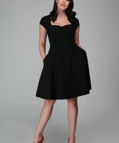 Collectif Kristy 50's Swing Dress Black