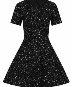 New In Collectif Katy Night Sky 60's Skater Dress Black