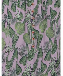 Collectif Kimberly Pink Forest 50's Swing Dress Pink New In