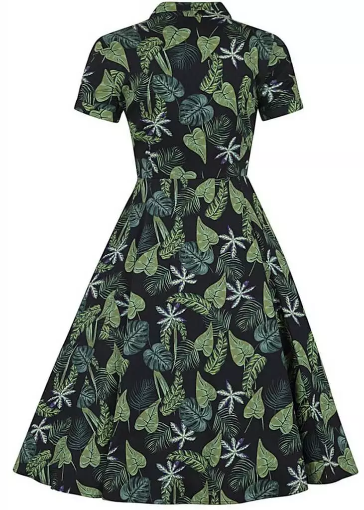 New In Collectif Mirtilla Black Forest 50's Swing Dress Black 3 New In Collectif Mirtilla Black Forest 50's Swing Dress Black