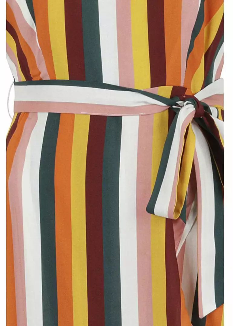 Collectif Sunny Tropical Stripe 70's Maxi Dress Multi New In 5 Collectif Sunny Tropical Stripe 70's Maxi Dress Multi New In