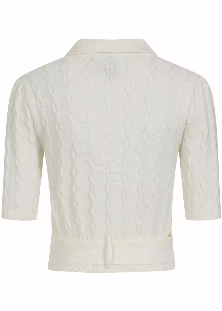 Collectif Juniper 40's Cardigan Ivory New In 5 Collectif Juniper 40's Cardigan Ivory New In