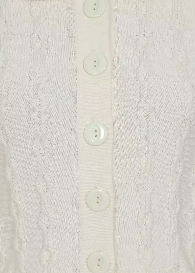 Collectif Juniper 40's Cardigan Ivory New In 4 Collectif Juniper 40's Cardigan Ivory New In