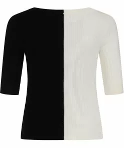 New In Collectif Savannah Contrast 60's Top Black White 8 New In Collectif Savannah Contrast 60's Top Black White