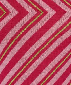 Collectif Christie V-Stripe 40's Top Raspberry Pink New In