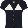 Collectif Marta 40's Cardigan Navy Blue New In