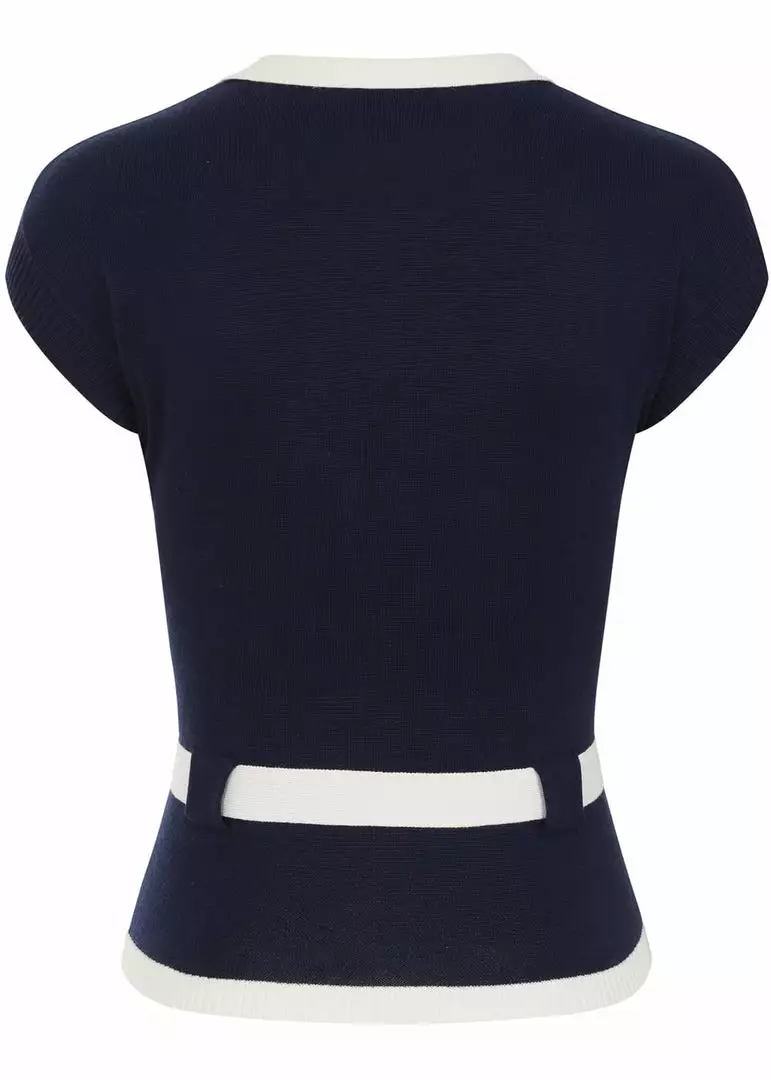 Collectif Norma 40's Jumper Navy Blue 4 Collectif Norma 40's Jumper Navy Blue
