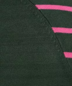 Collectif Phillis Striped 40's Cardigan Green Pink New In