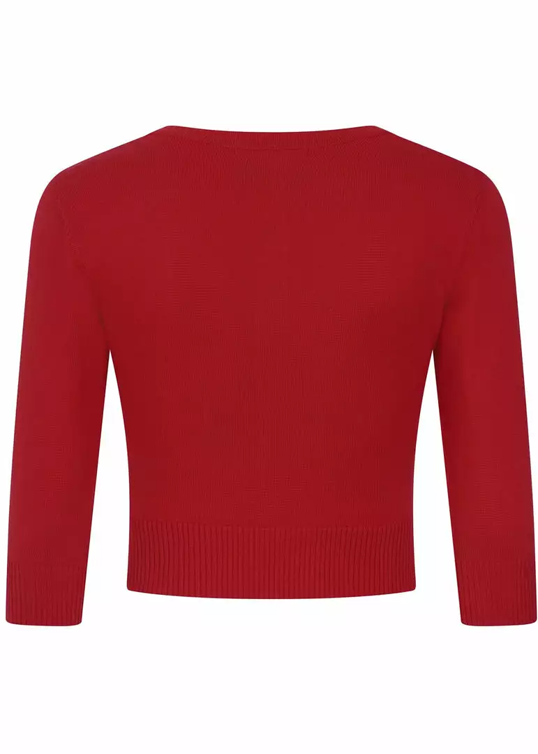 Collectif Lucy Strawberry 50's Cardigan Red 4 Collectif Lucy Strawberry 50's Cardigan Red