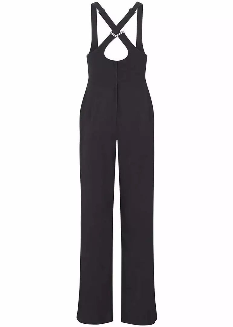 Collectif Cherie 40's Suspender Trousers Navy New In 5 Collectif Cherie 40's Suspender Trousers Navy New In