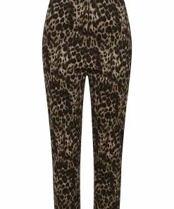 New In Collectif Betty Leopard 50's Capri Trousers Multi
