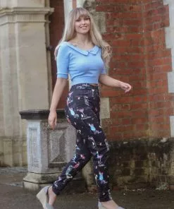 Collectif Maddie Cocktail Menu 50's Trousers Black New In 11 Collectif Maddie Cocktail Menu 50's Trousers Black New In