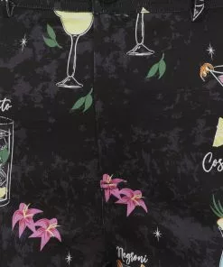 Collectif Maddie Cocktail Menu 50's Trousers Black New In