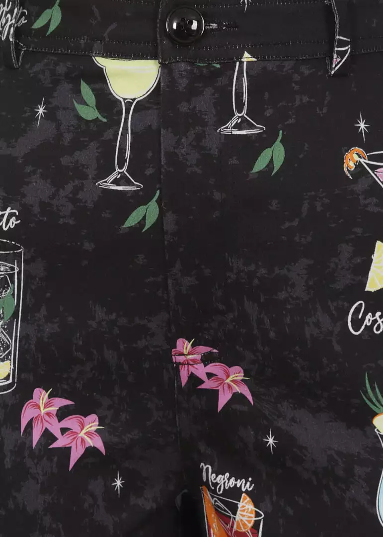 Collectif Maddie Cocktail Menu 50's Trousers Black New In 4 Collectif Maddie Cocktail Menu 50's Trousers Black New In