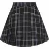 Collectif Daria Nancy Check 60's Mini Skirt Black