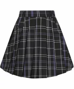 Collectif Daria Nancy Check 60's Mini Skirt Black
