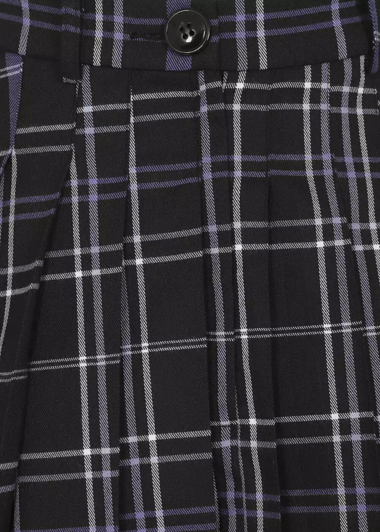 Collectif Daria Nancy Check 60's Mini Skirt Black 6 Collectif Daria Nancy Check 60's Mini Skirt Black