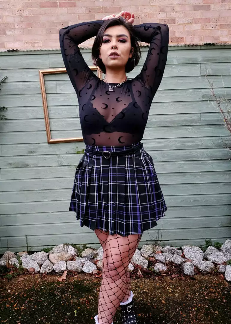 Collectif Daria Nancy Check 60's Mini Skirt Black 8 Collectif Daria Nancy Check 60's Mini Skirt Black