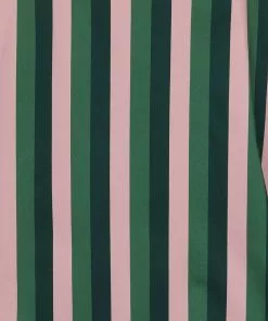 Collectif Mattie Palm Stripe 50's Swing Skirt Pink