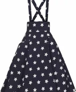 New In Collectif Alexa Stars 50's Swing Skirt Navy