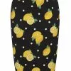 Collectif Polly Polka Lemon 50's Pencil Skirt Black New In 1 Collectif Polly Polka Lemon 50's Pencil Skirt Black New In