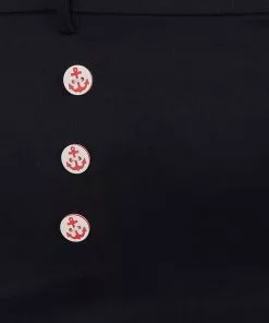 Collectif Nancy Nautical 40's Pencil Skirt Navy