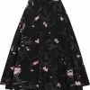 New In Collectif Megan Tipsy Elephants 50's Swing Skirt Black