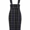 Collectif Karen Nancy Check 60's Pencil Skirt Black New In 2 Collectif Karen Nancy Check 60's Pencil Skirt Black New In