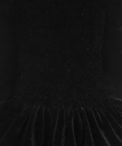 New In Collectif Dolores Darkwear Velvet 50's Top Black 7 New In Collectif Dolores Darkwear Velvet 50's Top Black