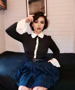 Collectif Prudence 60's Blouse Black 11 Collectif Prudence 60's Blouse Black