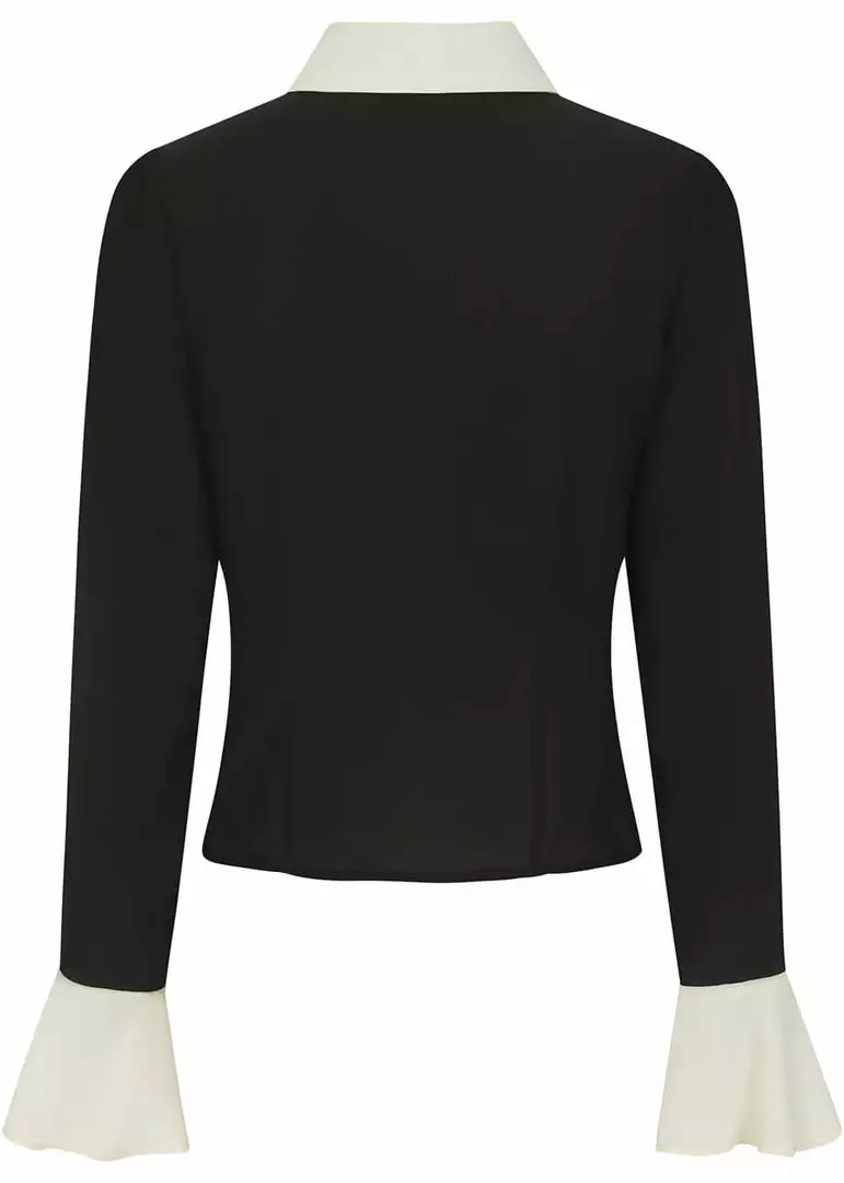 Collectif Prudence 60's Blouse Black 7 Collectif Prudence 60's Blouse Black