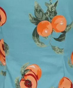 Collectif Dolores Vintage Peaches 50's Top Blue 9 Collectif Dolores Vintage Peaches 50's Top Blue