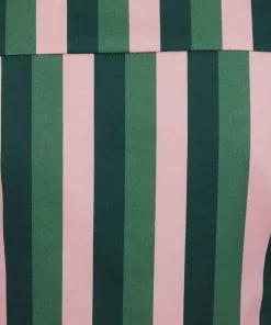 Collectif Sammy Palm Stripe 50's Tie Blouse Pink New In