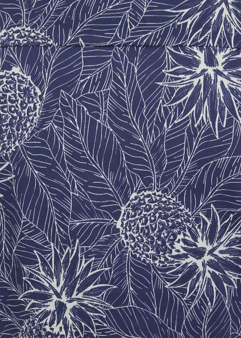 New In Collectif Sammy Pineapple Palm 50's Tie Blouse Navy 6 New In Collectif Sammy Pineapple Palm 50's Tie Blouse Navy