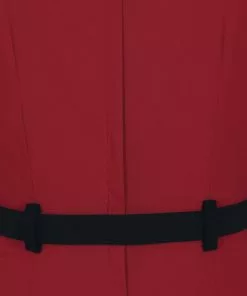 New In Collectif Sadie 50's Pencil Dress Red 7 New In Collectif Sadie 50's Pencil Dress Red