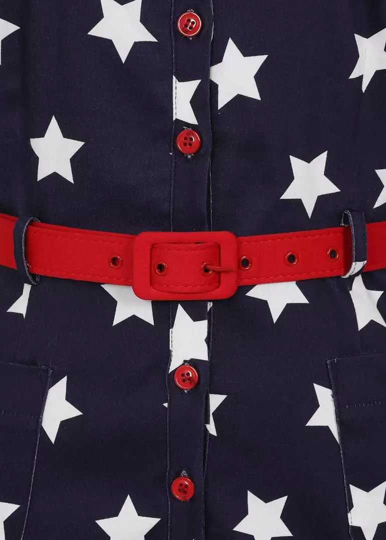 Collectif Caterina Stars 50's Pencil Dress Navy New In 4 Collectif Caterina Stars 50's Pencil Dress Navy New In