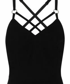 Collectif Dorcas Velvet 80's Pencil Dress Black 11 Collectif Dorcas Velvet 80's Pencil Dress Black