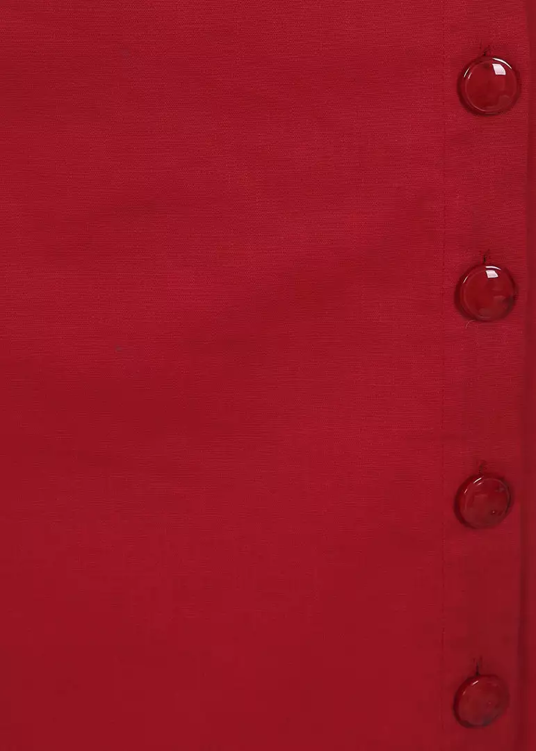 Collectif Dorabella 50's Pencil Dress Red 4 Collectif Dorabella 50's Pencil Dress Red