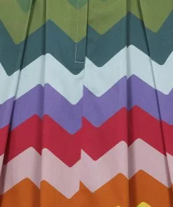 Collectif Dorothy Rainbow Chevron 50's Swing Dress Multi 12 Collectif Dorothy Rainbow Chevron 50's Swing Dress Multi