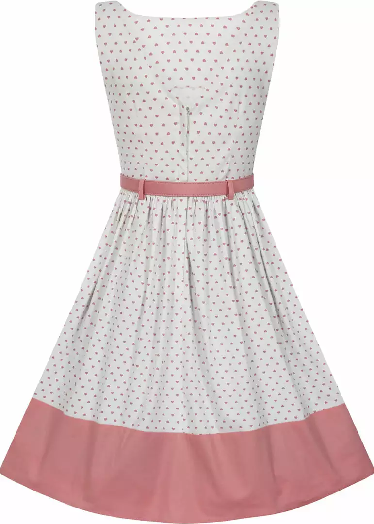Collectif Brielle Love Heart 50's Swing Dress Ivory 8 Collectif Brielle Love Heart 50's Swing Dress Ivory