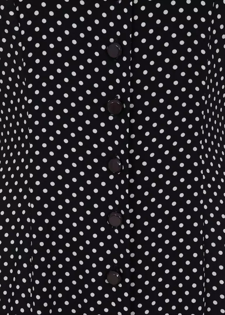Collectif Riley Mini Polka 40's Swing Dress Navy 5 Collectif Riley Mini Polka 40's Swing Dress Navy