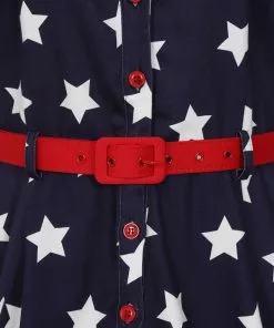 Collectif Caterina Stars 50's Swing Dress Navy New In 9 Collectif Caterina Stars 50's Swing Dress Navy New In