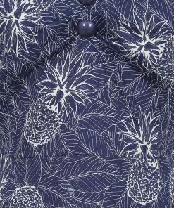 New In Collectif Dolores Pineapple Palm 50's Swing Dress Navy 12 New In Collectif Dolores Pineapple Palm 50's Swing Dress Navy