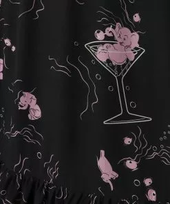 New In Collectif Carmen Tipsy Elephants 50's Swing Dress Black